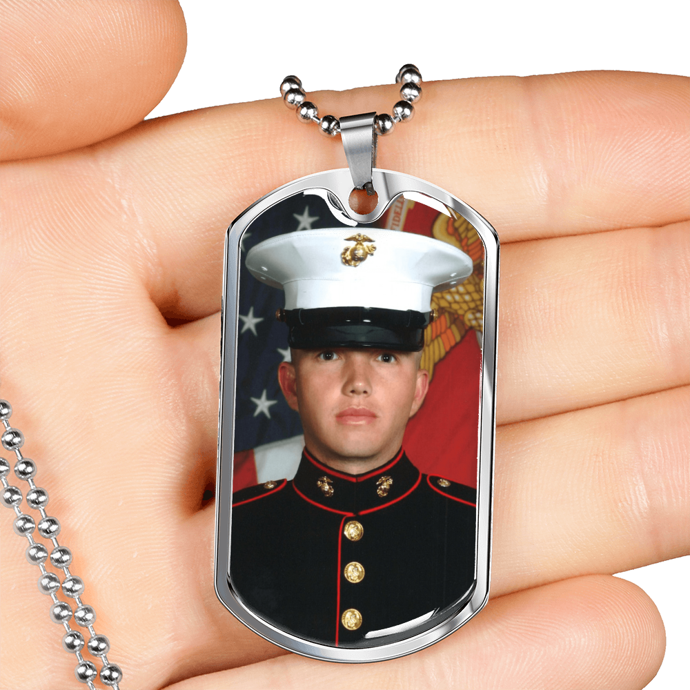 Custom Engraving Luxury Necklace: 24" (61cm) Perfect for Keepsake high quality surgical steel with an 18k gold finish option. Engrave onto the back of the pendant your loved one's name, your wedding date, an anniversary, or anything else you want