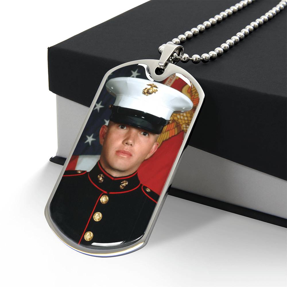 Custom Engraving Luxury Necklace: 24" (61cm) Perfect for Keepsake high quality surgical steel with an 18k gold finish option. Engrave onto the back of the pendant your loved one's name, your wedding date, an anniversary, or anything else you want