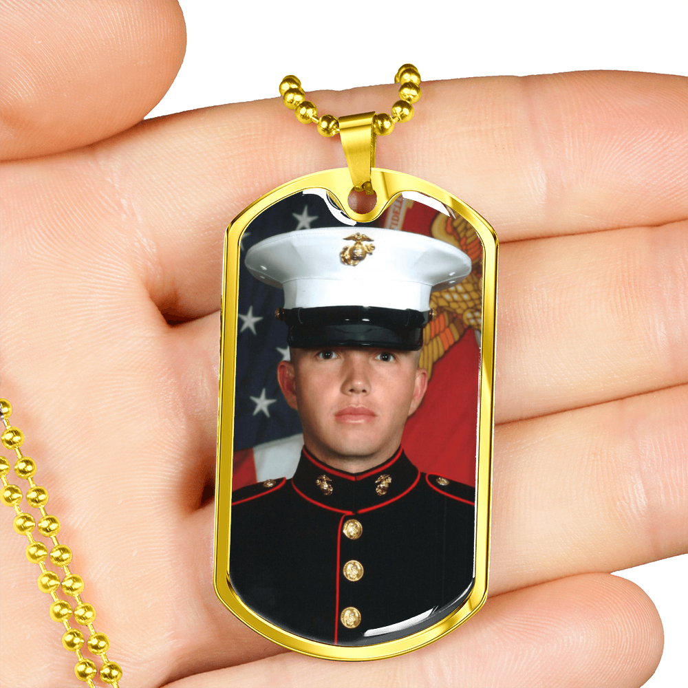 Custom Engraving Luxury Necklace: 24" (61cm) Perfect for Keepsake high quality surgical steel with an 18k gold finish option. Engrave onto the back of the pendant your loved one's name, your wedding date, an anniversary, or anything else you want