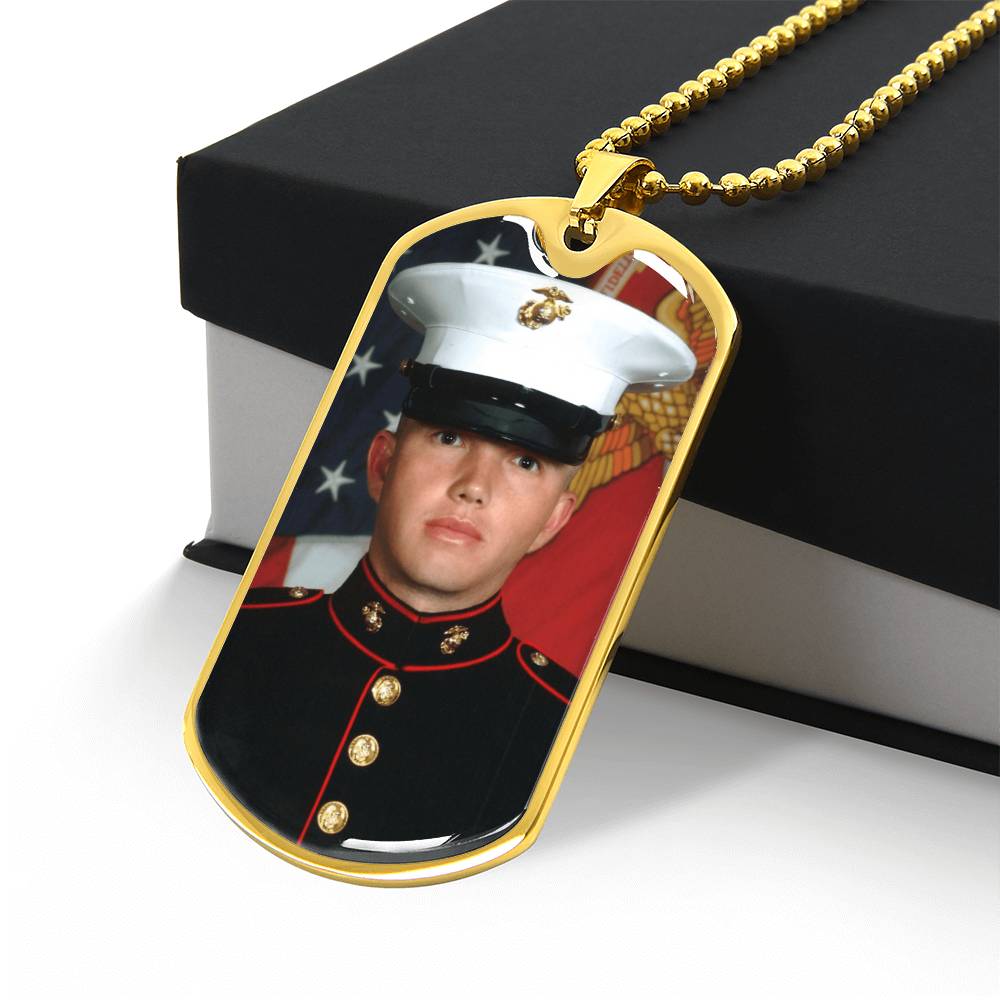 Custom Engraving Luxury Necklace: 24" (61cm) Perfect for Keepsake high quality surgical steel with an 18k gold finish option. Engrave onto the back of the pendant your loved one's name, your wedding date, an anniversary, or anything else you want