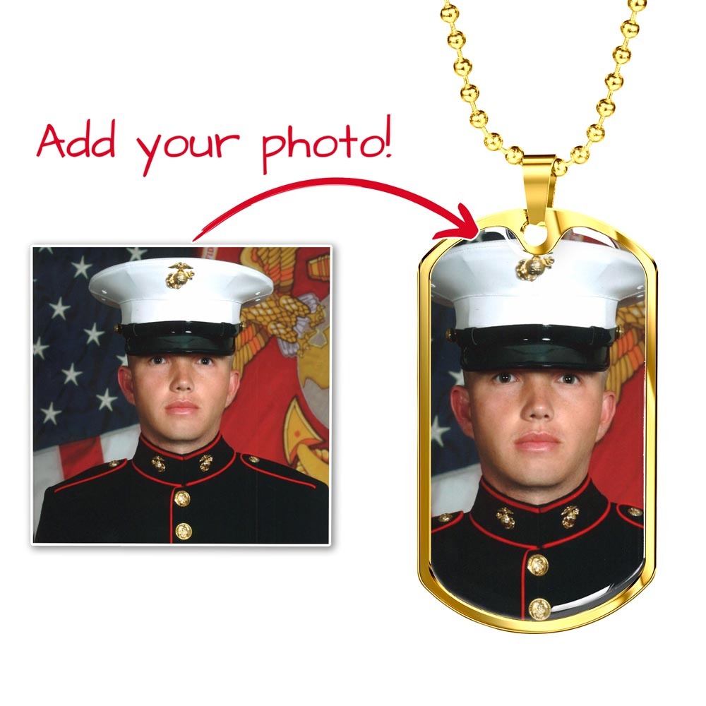 Custom Engraving Luxury Necklace: 24" (61cm) Perfect for Keepsake high quality surgical steel with an 18k gold finish option. Engrave onto the back of the pendant your loved one's name, your wedding date, an anniversary, or anything else you want